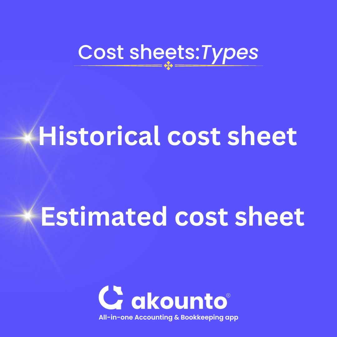 Cost Sheet Definition Components Examples Akounto