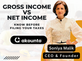gross income vs net income by soniya malik ceo and founder of Akounto